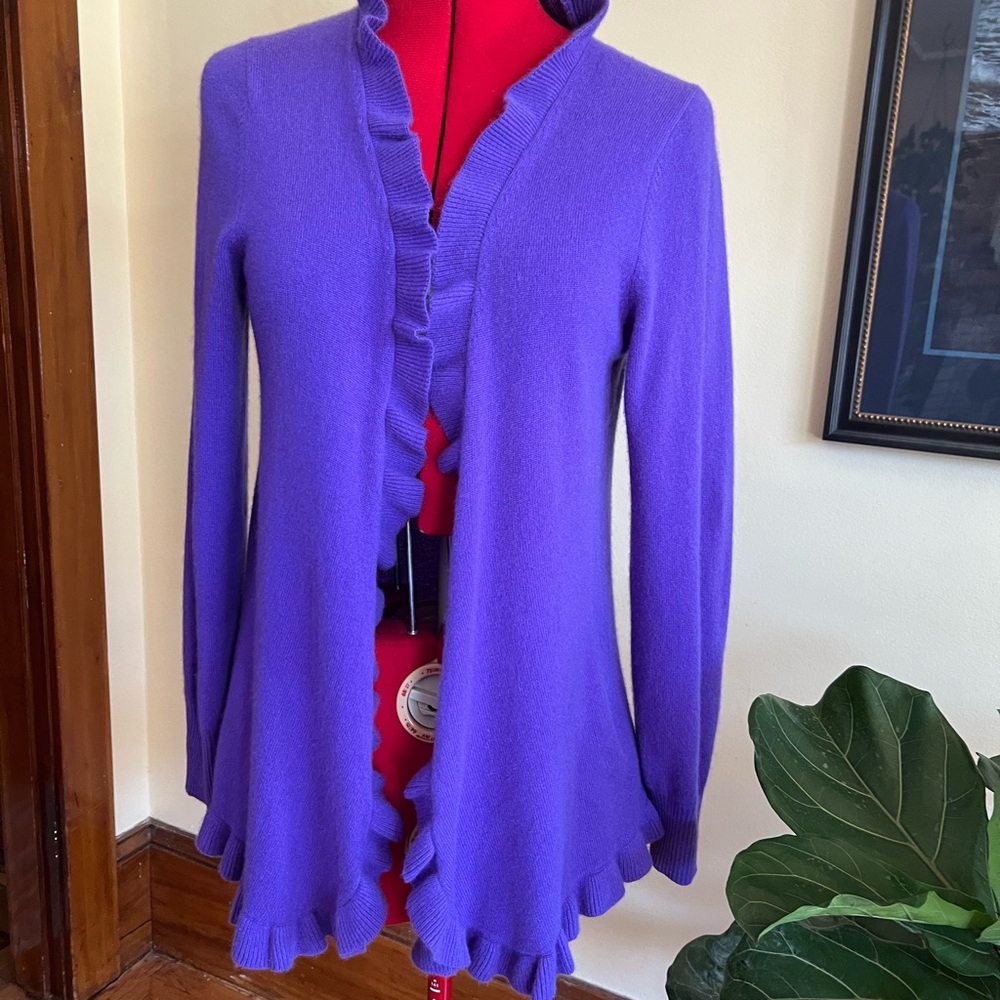 Vintage purple cashmere cardigan